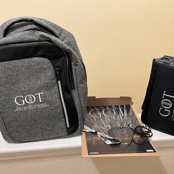 *NEW* Game of Thrones Live Concert Experience Backpack, Blanket, Poster, Lanyard - Picture 1 of 7